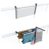 foxydry Stendino da Balcone Ribaltabile, Stendibiancheria da Ringhiera Esterno Resistente in Acciaio inox e alluminio Duo, per terrazzi, balconi e ringhiere - Lunghezza 102 cm (Antracite, 102 cm)