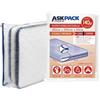 ASK Pack Custodia Materasso con Cerniera Ancora - Misure da XS a XXL, impermeabile, antistrappo, materiale ultra resistente fino a 140 micron, ideale per lo traslochi, stoccaggio - 180x200 cm
