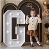 Mixifox 90cm Bianco Lettere Luminose Giganti, Lettera G | Decorazioni Compleanno, Decorazioni Festa Nozze Anniversario, Addobbi Compleanno 21 Pcs Accessory Set