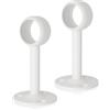 Sayayo Supporto Bastone Tenda, Bianco Staffa per Asta della Tende in Acciaio Inox, Asta Armadio Supporto, per Appendere Bastone per Tende al Soffitto, 25mm 2 Pezzi
