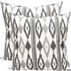 TRESMESTRES Federe Cuscini per Divano Grandi e Piccoli - Ikat Mediterraneo - Federe Cuscini per Arredo Rettangolari e Quadrati - Fodere Cuscini per Divano 45x45 cm - Pack 2, Grigio
