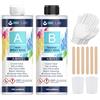 INK LAB Resina Epossidica Trasparente 960ml Colla Resina Epoxy con Indurente Atossica Kit Resina Epossidica 1:1 Rapporto per Creazione Gioielli Fai da Te Legno Pittura Decorazione Artigianale...