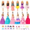 YITULOU Vestiti per bambole compatibili con abiti Barbie, 6 abiti da sposa, 3 abiti alla moda, 1 top, pantaloni, 1 berretto, 1 casco, 8 costumi da bagno, 10 paia di scarpe per bambole da 29 cm