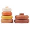 Bieco Torre Impilabile per Bambini in Silicone Chocolate Bliss | Costruzioni per Bambini 1 Anno | Giochi Incastro Bambini Giochi Bimbi Giochi Montessoriani Bambina Giochi Montessori Neonato Bimbo