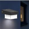 Partenopea Applique solare LED Lampada da esterno con sensore di movimento IP54 luce fredda 6000K 3 modalità crepuscolare ricarica solare per facciate pareti mura giardino (piccolo 400lm)
