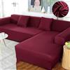 Generico Copridivano Elasticizzato con Penisola Sinistra o Destra, Copri Divano Angolare a L 1/2/3/4/5 Posti, Telo per Divano AntiGraffio Gatto, Chaise Longue UniversaleClaret,140-185cm