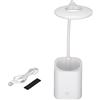 Tyenaza Lampada da Tavolo a LED, 3 Livelli di Protezione per Gli Occhi Tubo Universale a 360° Luci da Lettura Ricaricabili USB con Portapenne per La Casa