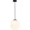 SEMANHUAOZ Lampade a sospensione a sfera in vetro Lampade a sospensione a globo bianco Bar Ristorante Deco Lampada da camera Lampada a sospensione a LED(Size:15cm)