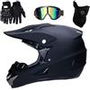 Hfnnhl Casco da Motocross con Occhiali Maschera Guanti, Unisex Integrale MTB Moto Casco ATV Scooter Attraverso Casco, Gioventù Bambini Downhill Enduro MTB BMX Quad Dirt Bike Bicicletta Casco(Size:S)