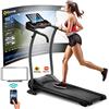 ArtGo LEONARDO Tapis Roulant Elettrico Pieghevole, 12 km/h, Bluetooth App Kinomap e Zwift Coaching Multiplayer, 12 Programmi, Sensore Cardio, 3 Livelli Inclinazione, Salvaspazio, 1HP (3.0 HP picco)