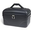 KINSTON Vanity Kinston - Astuccio da viaggio cosmetico, grande capacità, Nero - Noir Classique, Modello grande, Vanity Scafo