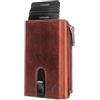Lavalen Portafoglio Uomo Slim Pelle PopUp - Porta Carte di Credito Uomo Elegante - Portamonete Piccolo - Portacarte Ragazzo - Porta Tessere Tascabile - Mini Wallet - Idee Regalo Papá.
