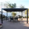 CONCEPT USINE | Pergola Bioclimatica Alluminio Hydra 4x3m Grigio Antracite | Lame Orientabili | 12m² | Impermeabile e Modulabile | Tetto Regolabile tramite Manovella | Struttura Resistente Giardino