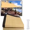 Generic Beige 90% Rete Ombreggiante, 2x2m 3x4.0m 4x6m 5x5m 6x12m 7x8m 9x10m Rete Telo Ombra Panno Ombreggiante Resistente Ai Raggi UV Vela Ombreggiante, Tenda Da Sole Privacy Con Occhielli(Size:8x8m(26x26ft))