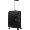 American Tourister Aerostep - Spinner M, Valigia Espandibile, 67 cm, 66.5/72.5 L, Nero (Black)