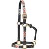 Weaver Equine Weaver - Cavezza per cavalli in nylon, fettuccia fantasia, regolabile con moschettone sottomento e sottogola, finimenti per cavalli, taglia media, motivo azteco, colore rosso