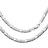STERLL Collana Da Uomo In Argento 925 Sterling Figaro Antiossidazione 55cm