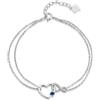 immobird Bracciale Donna Argento 925 con 5A Zirconia Braccialetto Infinito Bracciali Cuore Regali per Moglie Mamma (Zaffiro)