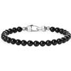 COAI Bracciale da Uomo in Pietre Naturali, Bracciale di Perline di Tormalina Nera da Uomo L