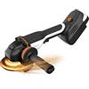 Litheli Flessibile a Batteria 125mm, Smerigliatrice Angolare Brushless 20V con Batteria 4.0Ah, 2500-8500 RPM, Flex a Batteria per Taglio e Levigatura, Smerigliatrice