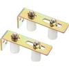 QUARKZMAN 2 Set Guide Roller Cancello Regolabile, 1.6 Cancello Scorrevole Rullo in Nylon con Staffa a Forma di L, Supporto per Guida Rullo Cancello Scorrevole Bianco