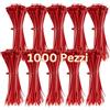 Gocableties - Fascette per Cavi in Nylon 200 mm x 4,8 mm 1000 Pezzi rosse | Fascette in nylon resistenti e autobloccanti - Multiuso, per casa, ufficio, garage e fai da te