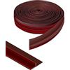 Orgthin Orghtin Striscia di tenuta in Silicone a Forma di T, Sigillante per porte, Striscia di Isolamento per Porte, 6,1 Metri di Fermaporte per il lato Della Porta