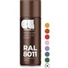 CL COSMOS LAC - Vernice spray marrone lucido, bomboletta spray per fai da te, vernice acrilica, adatta per plastica, metallo e altre superfici (RAL 8011 - marrone noce)