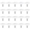 QUARKZMAN 20pz T Aletta Pomelli Polletto Viti M6x12mm Standard Maschio Filettatura Plastica T Pomelli Maniglie Mano Bloccaggio Pomelli Impugnatura Vite Bianco