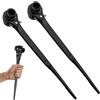 BAIFULAI 2 cricchetti per ponteggi, chiave per ponteggio, 19/22 mm, cricchetto reversibile a destra/sinistra in CR-V, cricchetto per ponteggi con fosfatazione nera resistente alla corrosione