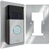 Baron Design Mascherina in acciaio inox per campanello Ring Doorbell (2a generazione, 3 | Copre i fori - Design moderno (videocitofono / segnale campanello / supporto) - Accessori per campanello