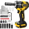 ConBlom Avvitatore a percussione a batteria compatibile con batteria Dewalt 20 V, brushless coppia alta 700 Nm, cacciavite da 1/2, chiave inglese con 43 accessori (senza