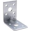 Keple Squadretta di Giunzione 90mm con Сostola Rinforzata Angolo Staffe 90 90x90x50x2mm Zincato per Armadi di Legno Mobili Brace Shelf Supporter (Quantità da 5 pezzi)