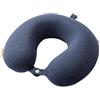 Qiebenav Cuscino da viaggio in memory foam cuscino per il collo in tinta unita extra morbido traspirante sollievo affaticamento a forma di U cuscino per il collo blu scuro