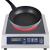 JDBDU Piastra professionale a induzione, in acciaio inox, a induzione, 3500 W, 11 livelli di potenza, piano cottura a induzione con funzione timer per cucine di casa, hotel, ristoranti