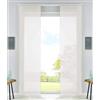Gardinenbox 85589N2 - Confezione da 2 tende a pannello, scorrevoli, con binario di scorrimento, asta di contrappeso, crema, 245 x 60 cm