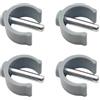 TUKEVA 4 PCS Passeggiata Morsetto A Forma Di c Accessori, Clip Di Ricambio A Forma Di C Per Deambulatore, Accessori Walker Morsetto, Clip Bloccaggio Forma C per Bastoni (Grigio)