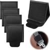 QGGTQG Set di 4 clip per cintura di sicurezza per auto, cintura di sicurezza universale, clip per il rilassamento di spalle e collo, adatto per tutti i tipi di veicoli (nero)