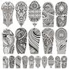 YDYSAA 20 Fogli Impermeabile Tatuaggi Finti Stickers Tattoo Temporanei Tatuaggio Finto Neri Rimovibili Tribal Maori Tatuaggi Temporanei Da Uomo e Da Donna Per Adulti Tatuaggio Trasferelli Adulti Per Braccio