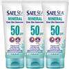 Safe Sea Protezione solare all'ossido di zinco SPF50 | Protezione solare minerale trasparente senza fusione | Lozione protettiva anti-meduse | Anti-barriera corallina | Formato da viaggio - 60 ml