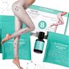 Dr. Dermaluci Lab - Pant Salino Drenaggio Linfatico Potente Bio - Linfedema, Gambe Pesanti, Anti-Cellulite - Kit 4 Applicazioni Collant + 4 Olio - Sale del Mar Morto, Caffeina, Edera, Ortica - Italy