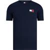 Tommy Hilfiger Tommy Jeans T-shirt da uomo alla moda con logo, blu, XL
