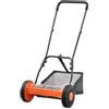 VEVOR Tosaerba a Spinta Manuale con 5 Lame Larghezza di Taglio 350 mm, Senza Motore, Altezza di Taglio Regolabile da 15-45 mm, Rasaerba a Spinta con Sacco Raccoglierba per Giardino Prato
