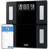 Vitafit Bilancia Pesapersone Digitale, Elevata Precisione Assicurato Dalla Fabbrica Professionale DAL 2001, Smart Bilancia Impedenziometrica Dotata di 13 Misurazioni BMI, Grasso corporeo, 250kg, Nero