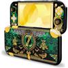 DLseego Custodia per Switch Lite, Protettiva Sottile in PC Rigido Design Diviso, Tappi a Bottone, Antigraffio e Antiurto, Giallo Verde