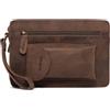 LEABAGS Borsa a tracolla in vera pelle per uomo e donna | Messenger Bag con tracolla regolabile | Borsa a tracolla di alta qualità per lavoro, uso quotidiano e viaggi | marrone scuro naturale, Nature