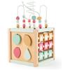 Bieco Berry - Cubo motorio in legno sostenibile FSC®, giocattolo per bambini, a partire da 1 anno, cubo di attività Montessori