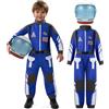 Spooktacular Creations Costume da astronauta per bambini, unisex, blu con dettagli neri, per Halloween, per bomboniere (grande (10-12 anni))