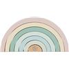 Bieco Legno Arcobaleno Baby Pastello | Gioco | Giocattoli impilabili Torre Montessori Giocattoli in legno a partire da 0 mesi impilabili in legno