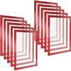 POPPSTAR Cornice magnetica A4 autoadesiva con chiusura magnetica, rosso, 5 pezzi